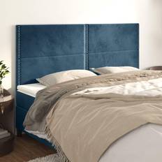 vidaXL Huvudgavlar 4 st Mörkblå 100x5x78/88 cm Sammet Sänggavel