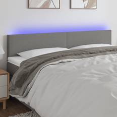 vidaXL A LED Grigio Scuro 200x5x78/88 cm In Tessuto Testiera
