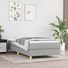 vidaXL Bedframe Stof Lichtgrijs 100x200 cm