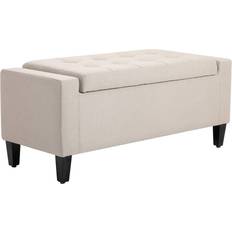 Homcom Tufted Ottoman Storage Bench 36.2x15.8"