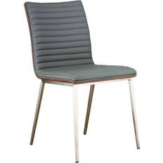 Gray Kitchen Chairs Armen Living Cafe Brushed Kitchen Chair 2