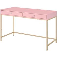 Pink and gold desk Benjara with 2 Writing Desk