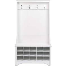 MDF Shoe Racks Prepac Hall Tree Shoe Rack 38x68"