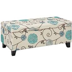 Blue Storage Benches Atlantic contemporary upholstered Storage Bench