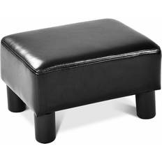 Leathers Foot Stools Costway Small Ottoman Foot Stool