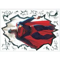 Red Wall Decor York Wallcoverings Alex Ross Superman Cracked Peel Stick Giant Decal