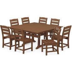 Patio Furniture Polywood Lakeside 9-Piece Farmhouse Patio Dining Set