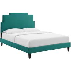 Full Bed Frames modway Lindsey Collection MOD-6921-TEA Performance Velvet