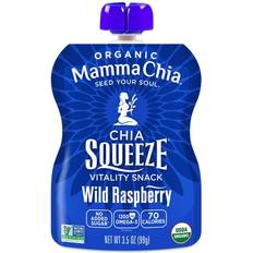 Raspberry Crackers & Crispbreads Mamma Chia, Organic Chia Squeeze, Vitality Snack, Wild