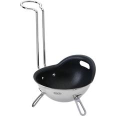 Eier- & Pfannkuchenpfannen Rösle Egg poacher Steel/Black mit Klappe