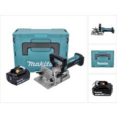 Makita Fresadora De Ranuras Sin Cable DPJ 180 M1J 18V 100 mm + 1x Batería Recargable 4.0 Ah