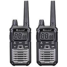 Walkie Talkies Midland Walkie Talkie XT70 Pro, Carga Rápida, 32 canales, USB, Alcance de 12 km, Negro