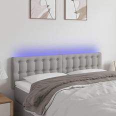 vidaXL A LED Grigio Chiaro 144x5x78/88 cm In Tessuto Testiera