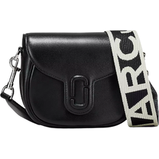 Leather Crossbody Bags Marc Jacobs The Covered J Marc Saddle Bag - Black