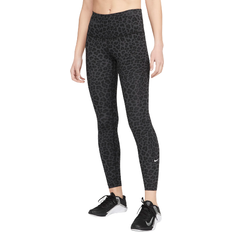 Nike Strumpfhosen Nike Women's High Waisted Printed Leggings - Dark Smoke Grey/White