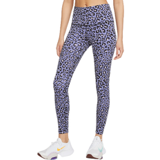 Nike Purple Tights Nike Women's High Waisted Printed Leggings - Purple