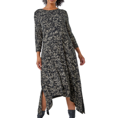 Roman Petite Tie Dye Jersey Midi Dress - Mink