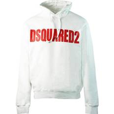 DSquared2 Men Clothing DSquared2 New Dan Fit Large Logo Hoodie - White