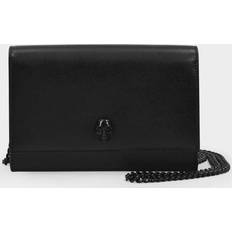Alexander McQueen Uld Mini Taske Med Skulderkæde - Sort