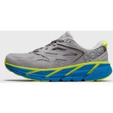 Clifton l suede hoka Hoka Clifton Suede Shoes in Lunar Rock/Diva Blue