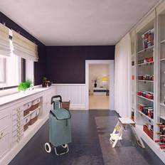 Folding Grocery Tote with Casters - Grey