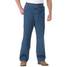 5XL Jeans KingSize Loose Fit Comfort Waist Jeans - Stonewash