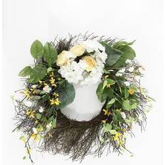 Wall Decorations Safavieh Wreaths MULTI Hydrangea Blossom Wreath Wall Decor