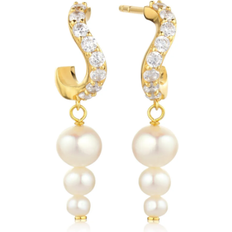 Sif Jakobs Ponza Lungo Earrings - Gold/Transparent/Pearls