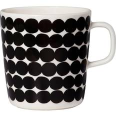 Marimekko Oiva Räsymatto Gobelet 400 ml Noir-Blanc Mug 40cl