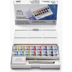 Peintures Winsor & Newton Cotman Watercolours Deluxe Sketchers' Pocket Box Half Pans 19-pack