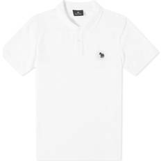 GOTS (Global Organic Textile Standard) Clothing Paul Smith Cotton Pique Zebra Logo Polo Shirt - White