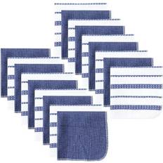 Stripes Dishcloths Mainstay Cotton Waffle Dishcloth Blue (30.5x30.5)