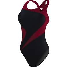 TYR Women's Maxfit T-Splice Swimsuit - Black/Burgundy