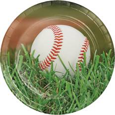 Creative Converting 24ct Baseball Paper Plates White