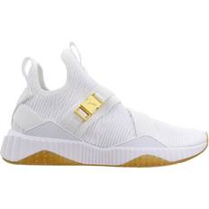 Gold - Women Sport Shoes Puma Women's Defy Mid Sneaker, White-Metallic