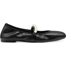 Coupe Large Ballerines Stuart Weitzman Goldie Ballet Flat Black Women's Shoes Black