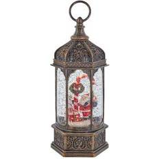 Plastic Lanterns Kurt Adler 11-Inch Battery-Operated Light Up Santa Lantern