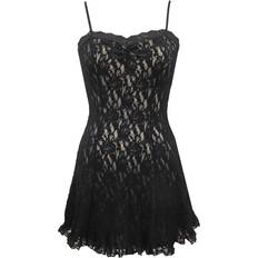 Black - Women Negligées Hanky Panky Signature Lace Cigarette Girl Chemise - Black