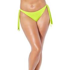 Yellow Bikini Bottoms Swimsuits For All Side Tie Swim Brief - Yellow Citron