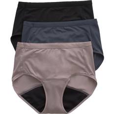 Elastane/Lycra/Spandex Panties Hanes Comfort Period Briefs Underwear 3-pack - Assorted