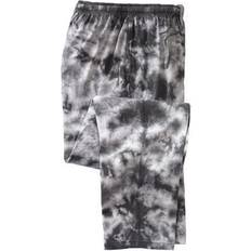 Pants KingSize Lightweight Cotton Jersey Pajama Pants - Black White Marble