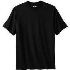 6XL - Men T-shirts KingSize Performance Flex Crewneck Tee - Black