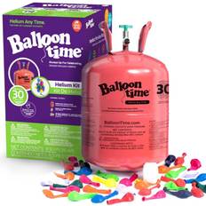 Balloon Time 9.5in Standard Helium Tank Kit with Colorful Latex Balloons