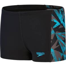 Svarte Badebukser Speedo Boy's Hyper Boom Panel Aquashorts - Black/Blue