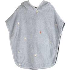 Filibabba Broderad Badcape Pearl Blue One Size Blå
