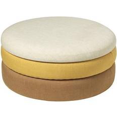 White Poufs Broste Copenhagen ocher Pouffe