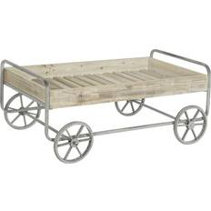 Natural Carritos Mesa Dkd Home Decor Auxiliar Abeto 110 x 67 x 46 cm Carrito Mesa