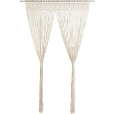 vidaXL Macrame Curtain Cream 140x213.36cm