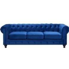 Black Sofas Beliani Classic English Sofa