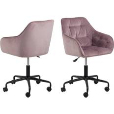 Nero sedie da ufficio BRIXX LIVING Brooke Dusty Rose/Matt Black Office Chair 88.5cm